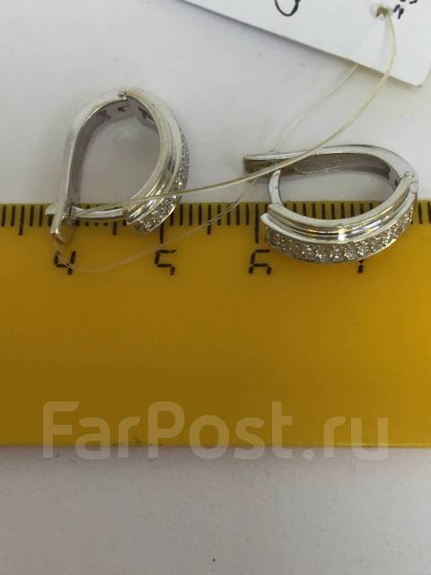 Серьги с бриллиантами белое золото 585 пробы арт С-2480 Серьги с бриллиантами белое золото 585 пробы арт С-2480
