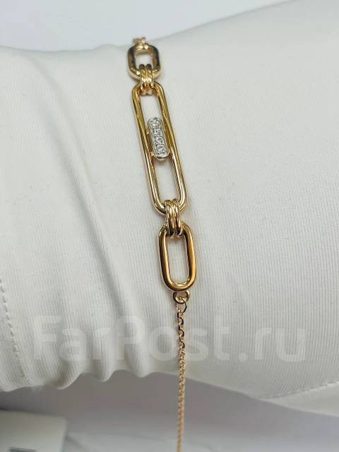 Браслет с фианитами, золото 585, арт 580 Браслет с фианитами, золото 585, арт 580