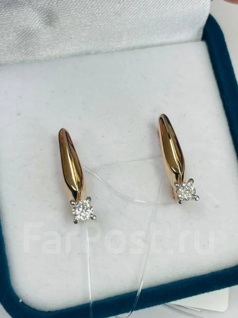 Серьги золото с фианитами 585 пробы арт С-2659 Серьги золото с фианитами 585 пробы арт С-2659