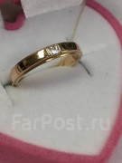  Золотое кольцо с бриллиантом  арт.  к-3007