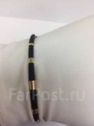  Браслет из золота 585 с каучуком  арт 545