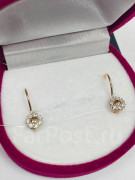  Серьги золото с фианитами 585 пробы   арт С-2658