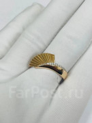  Золотое кольцо с фианитами арт к-3264