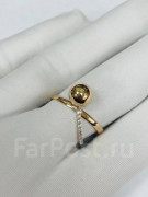 Золотое кольцо с фианитами арт к-3255