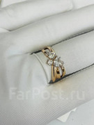  Золотое кольцо с фианитами арт к-3256