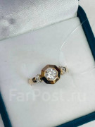  Золотое кольцо с фианитами арт к-3257
